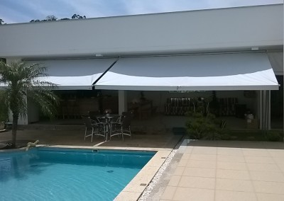 Toldo de cortina para piscina